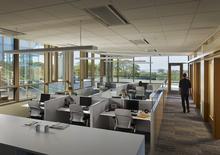 Dry spaces echo the wet laboratories' flexibility with movable and adjustable furniture and partitions. - Photo Credit: © Nick Merrick