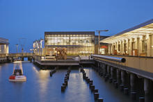 Dusk view of Bay Observatory - Photo Credit: Photo by Bruce Damonte