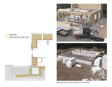 Wall Section Detail and Construction Photos - Photo Credit: Salmela Architect