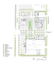 Site plan and first level - Photo Credit: SmithGroupJJR