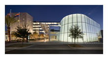 View looking at council chambers and office tower from southeast - Photo Credit: SmithGroupJJR