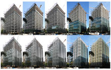 Over the course of a year, EGWW transformed from a pre-cast concrete façade to a high performance curtain wall. - Photo Credit: SERA