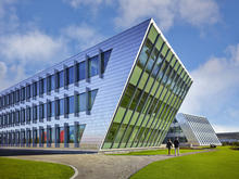 Northwest Facade of Federal Center South Building 1202. - Photo Credit: Benjamin Benschneider