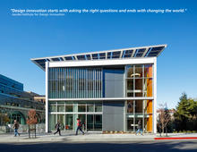 East elevation from Le Roy Avenue: The public face of the Institute, welcoming students from across the University to a place of creativity and design innovation. - Photo Credit: Tim Griffith