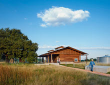 Upon entry, the story of the constructed wetland and water collection is told. - Photo Credit: Casey Dunn