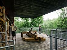 Reliance on outdoor educational space minimizes program requirements and creates dynamic opportunities for observation of the natural world. - Photo Credit: Photography by Joe Fletcher