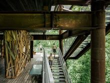 Dynamic circulation is integral to the treehouse experience and recalls the fascination of childhood play. - Photo Credit: Photography by Joe Fletcher