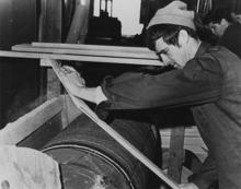 Christian Bros. Wood Hockey Sticks - Photo Credit: Warroad Historical Society